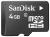 карта памяти SanDisk 4Gb microSDHC Class 4 без адаптера 