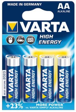 Купить пальчиковые батарейки для газовой колонки Varta High Energy AA/LR6 Батарея для газовой колонки Varta High Energy AA/LR6