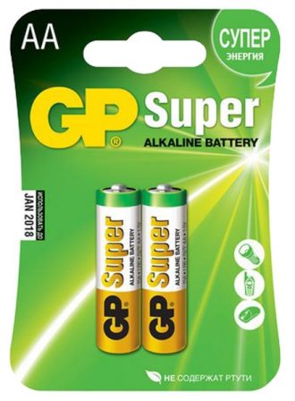 Пальчиковые батарейки для фотовспышки GP Super Alkaline AA/LR6 купить Элементы питания для фотовспышки GP Super Alkaline AA/LR6